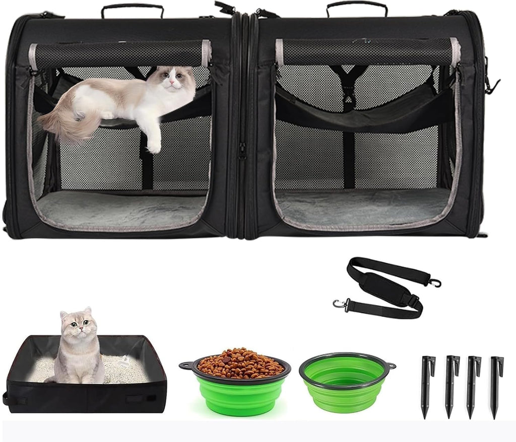 Wakytu 2-in-1 Pet Carrier for Cats & Dog, Travel Carrier for Camping