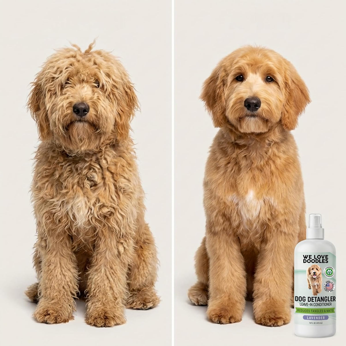 Dog Detangler Spray, Leave-in Conditioner Spray for Dogs, Lavender, 16 OZ