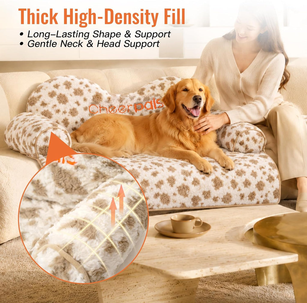 CHEERPALS Calming Dog Bed Mat with Neck & Head Support for Indoor Cats