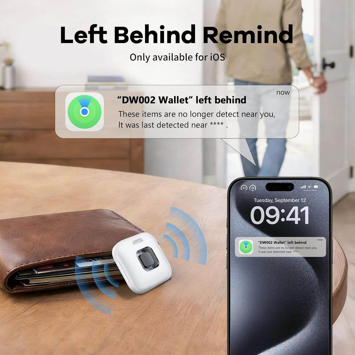 Hoxe Air Tracker Tags-4 Pack for iOS & Android, Smart Tag for Key, Bag, Pet