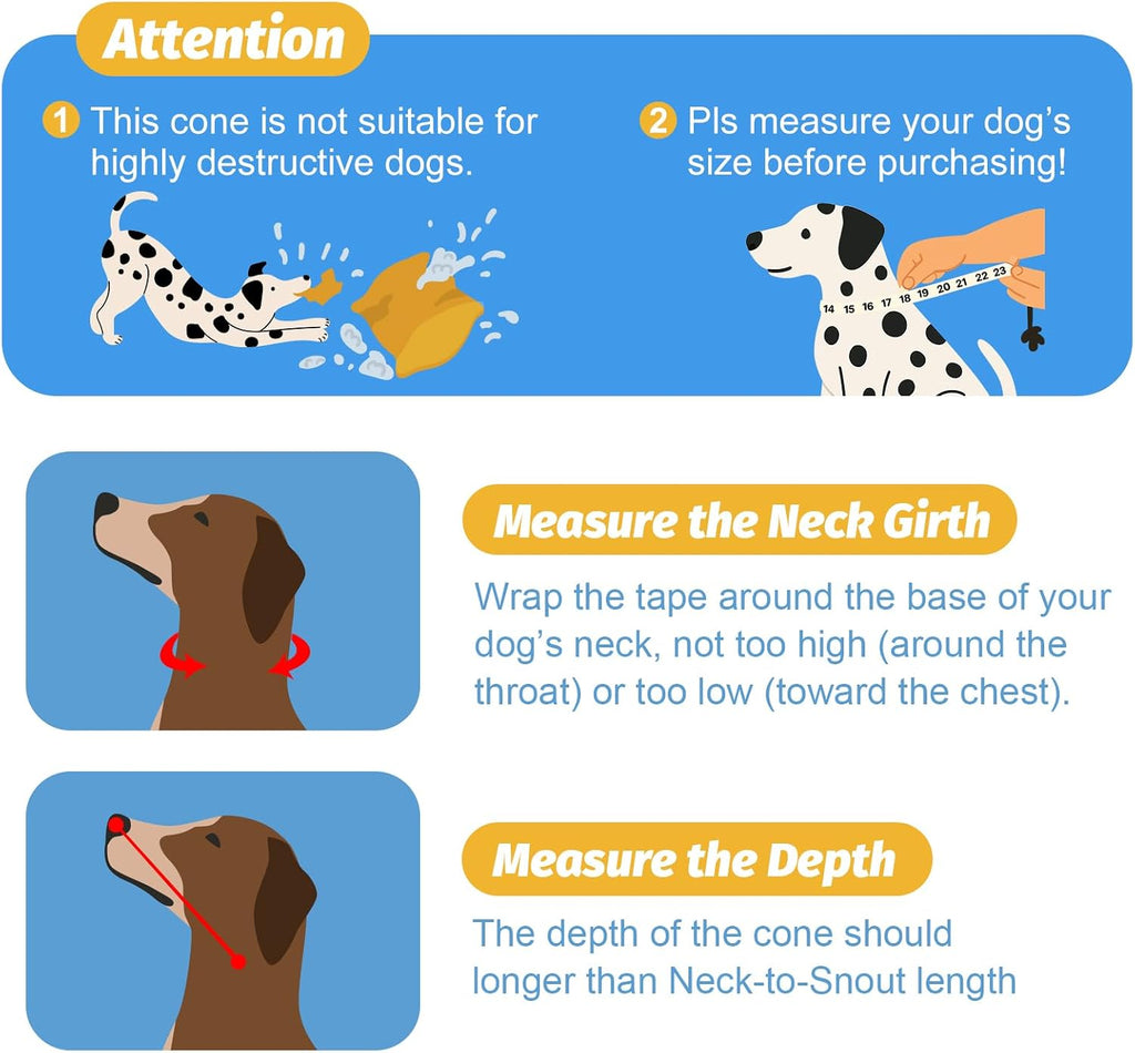 Dog Cone Collar Soft to Stop Licking Surgery Recovery Alternative