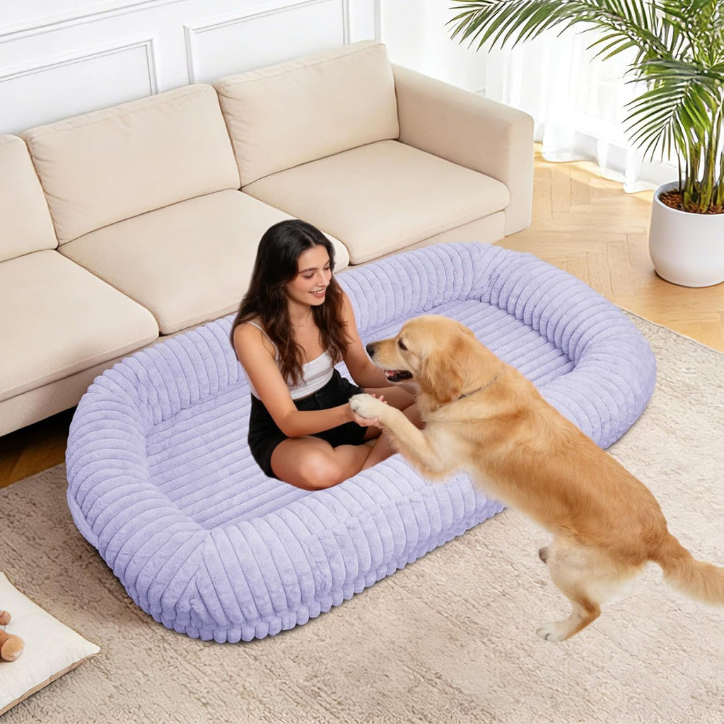Human Dog Bed for Adult,Large Human Size Dog Bed 70"x38"x10"