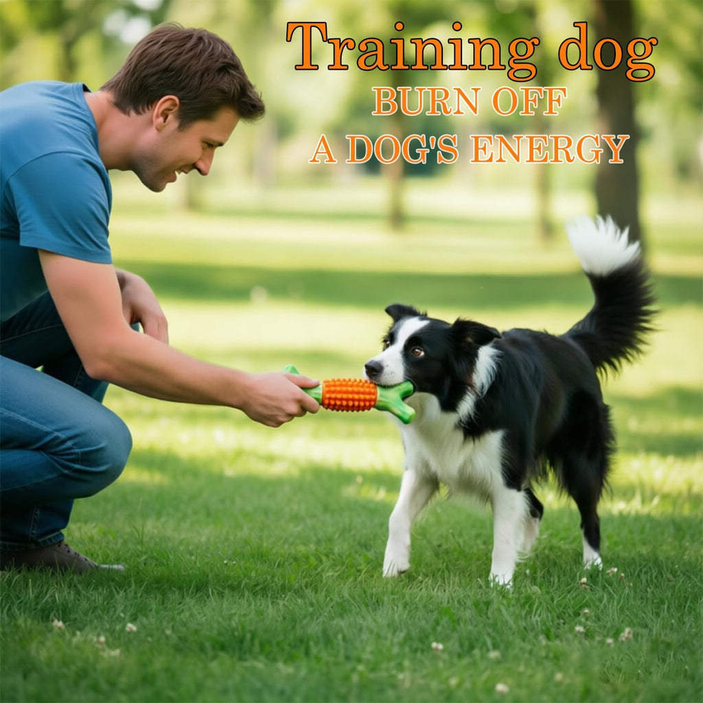 Dog Toys for Aggressive Chewers, Tough Stick Chew Bone | Durable Rubber & Nylon Dog Bones, Indestructible Dog doys for Medium,Large Dogs,Beef Flavor