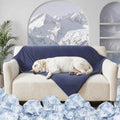 Cooling Blanket for Dogs. Dog Cooling Blankets for Large Dogs, Breathable Cooling Fabric, Cold Washable, Cooling Dog Blanket Durable Scratch-Resistant Soft Fabric for All Seasons, Navy