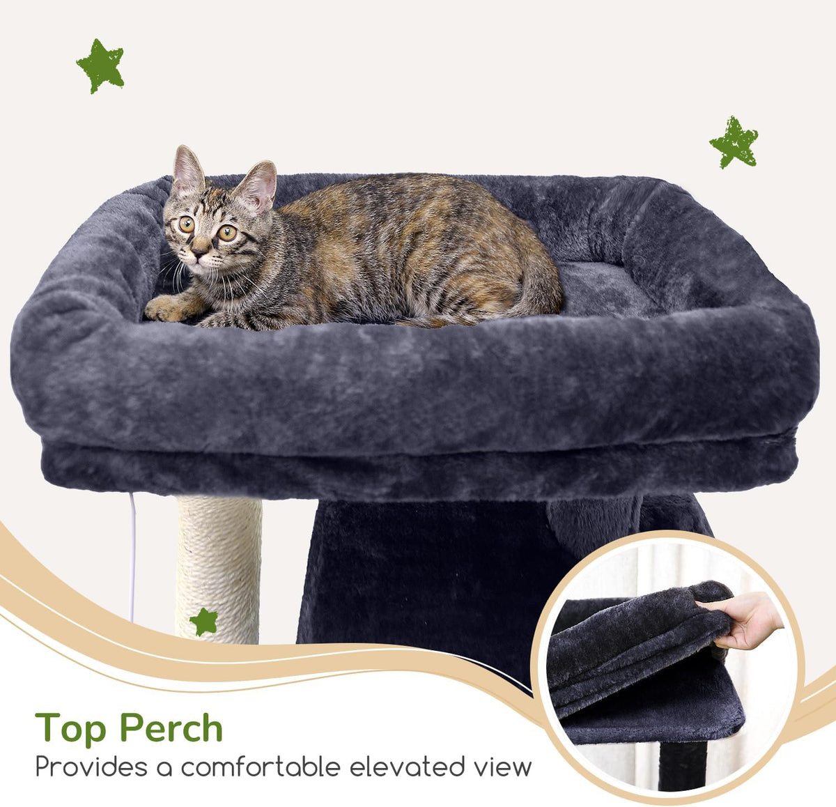 Globlazer F70 Pro Heavy Duty Cat Tree Tower for Indoor Cats Large Adult