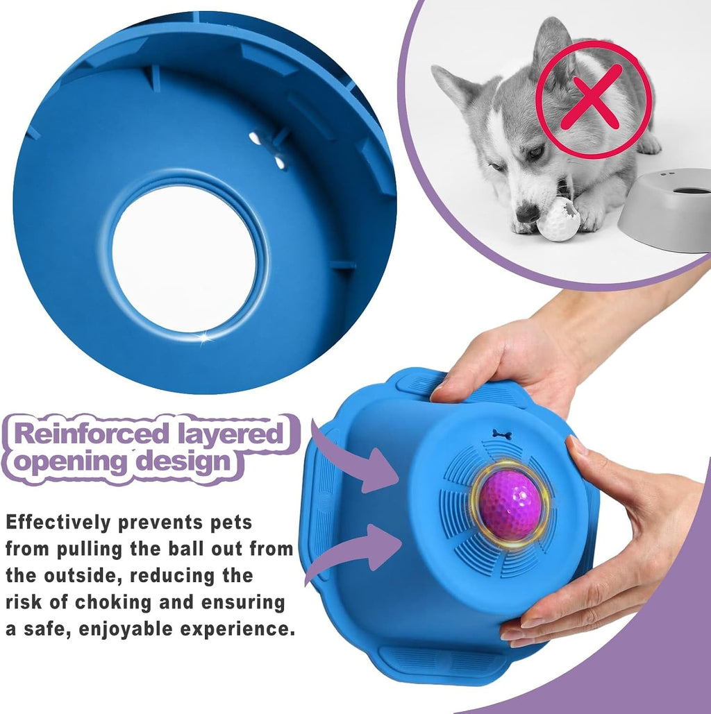 Slow Feeder Dog Lick Bowl with Rolling Ball, Dog Enrichment Toy