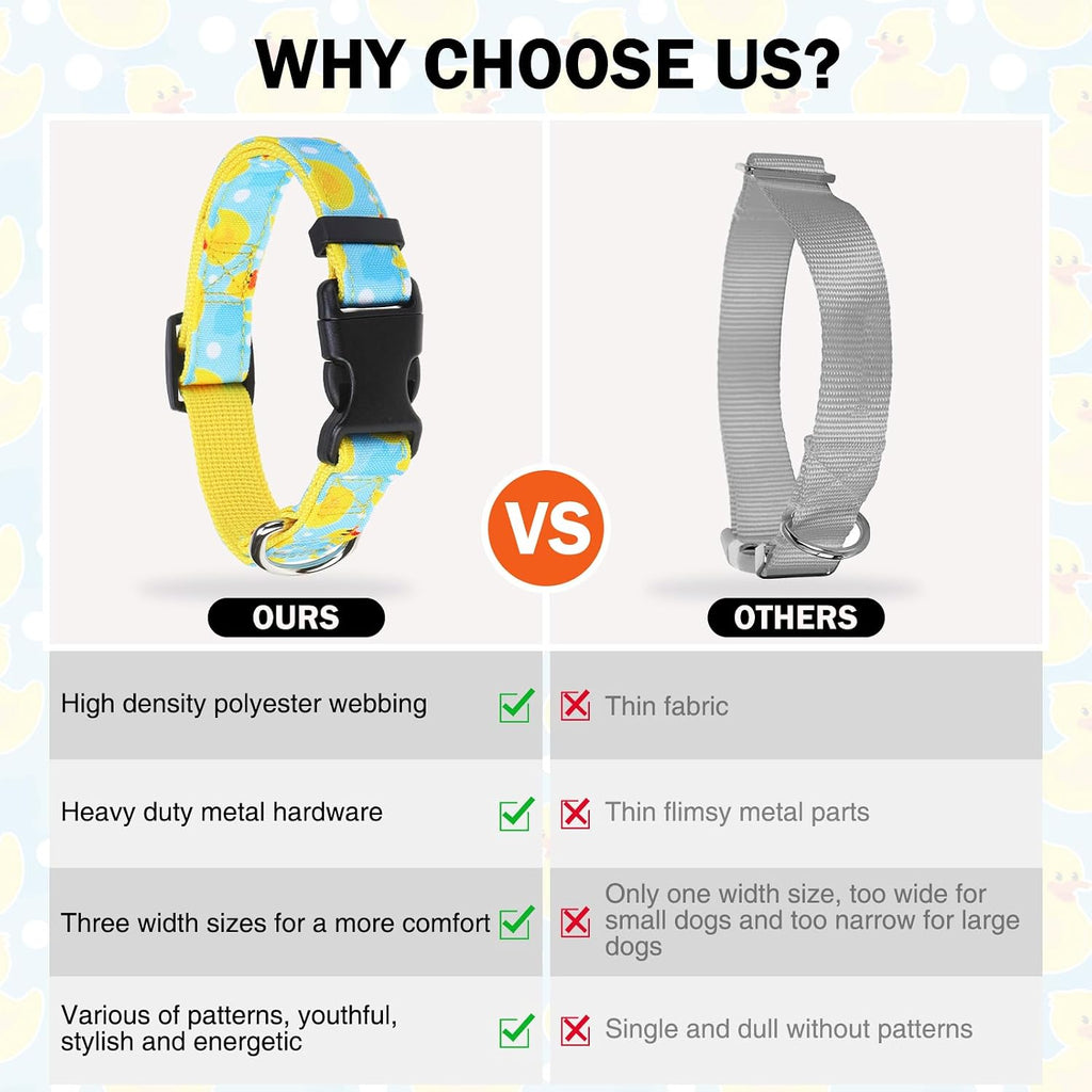 Dog Collar and Leash Set, Adjustable Pet Collars with 5FT Leash