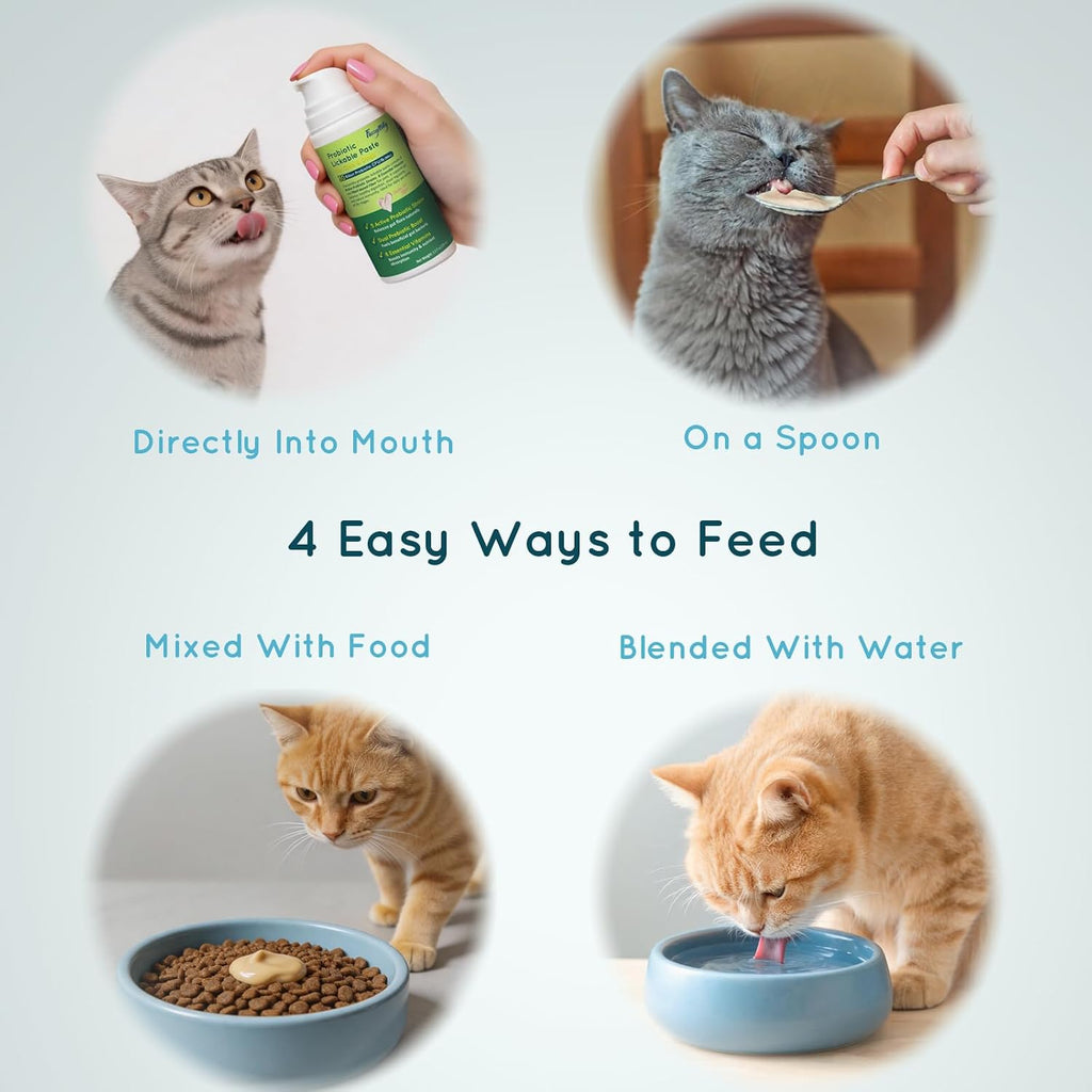 Lickable Cat Probiotic Treats, Daily Gut Health Digestive Immune Support