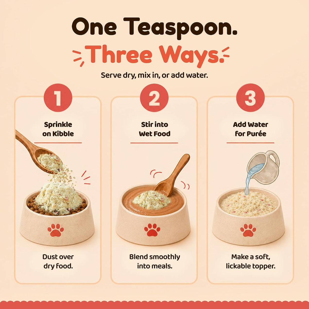 Freeze Dried Cat Food Toppers Treats, Chicken, Egg Yolk & Strawberry 3.5 oz