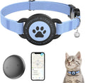 GPS Cat Tracker Collar with Finder Tag, Bluetooth Pet Location Blue 1Pack