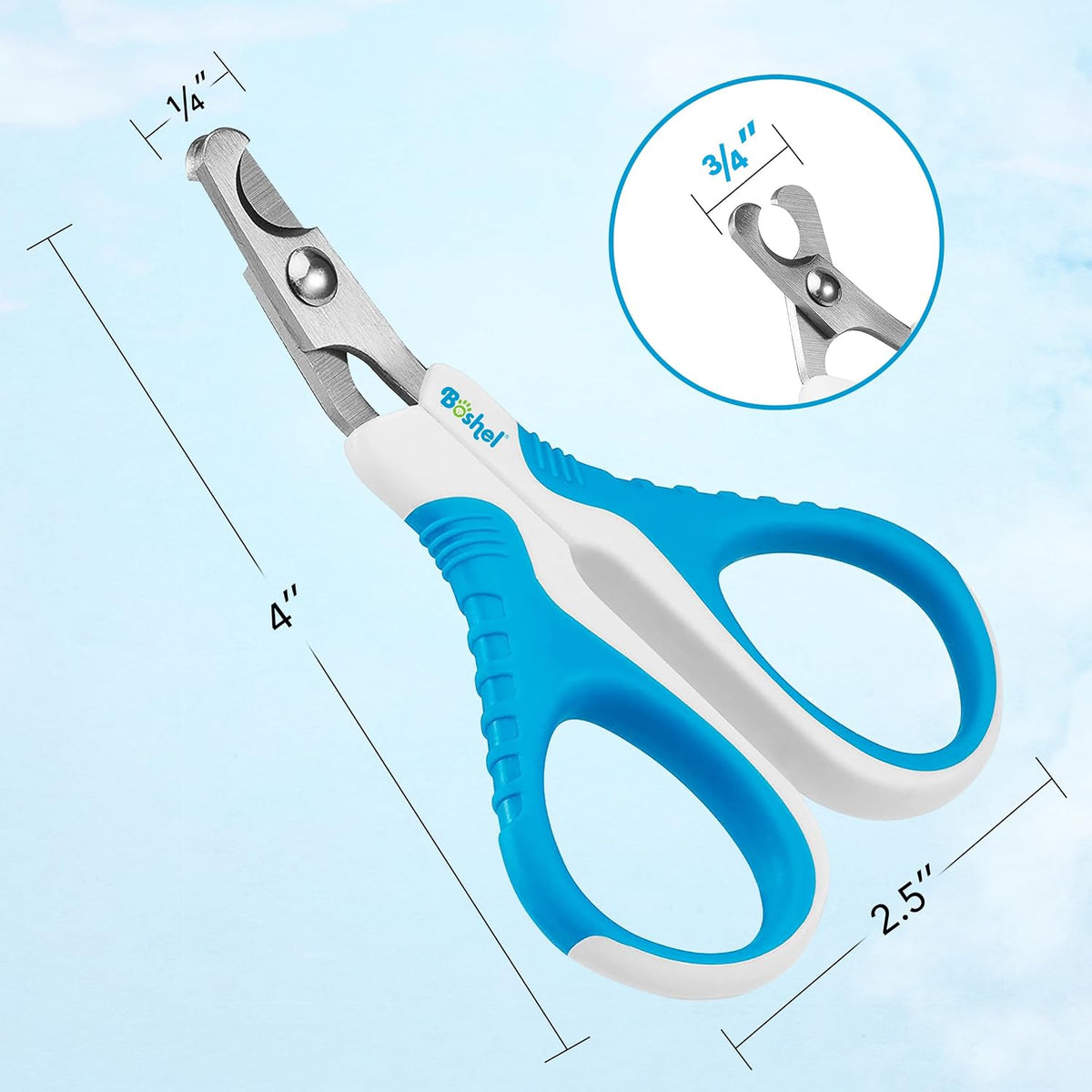 Cat Nail Clipper - Razor-Sharp & Angled Cat Clippers for Nails with Comfy Grip Handles. Lightweight & Safe Grooming Solution - Ideal for Smaller Pets 