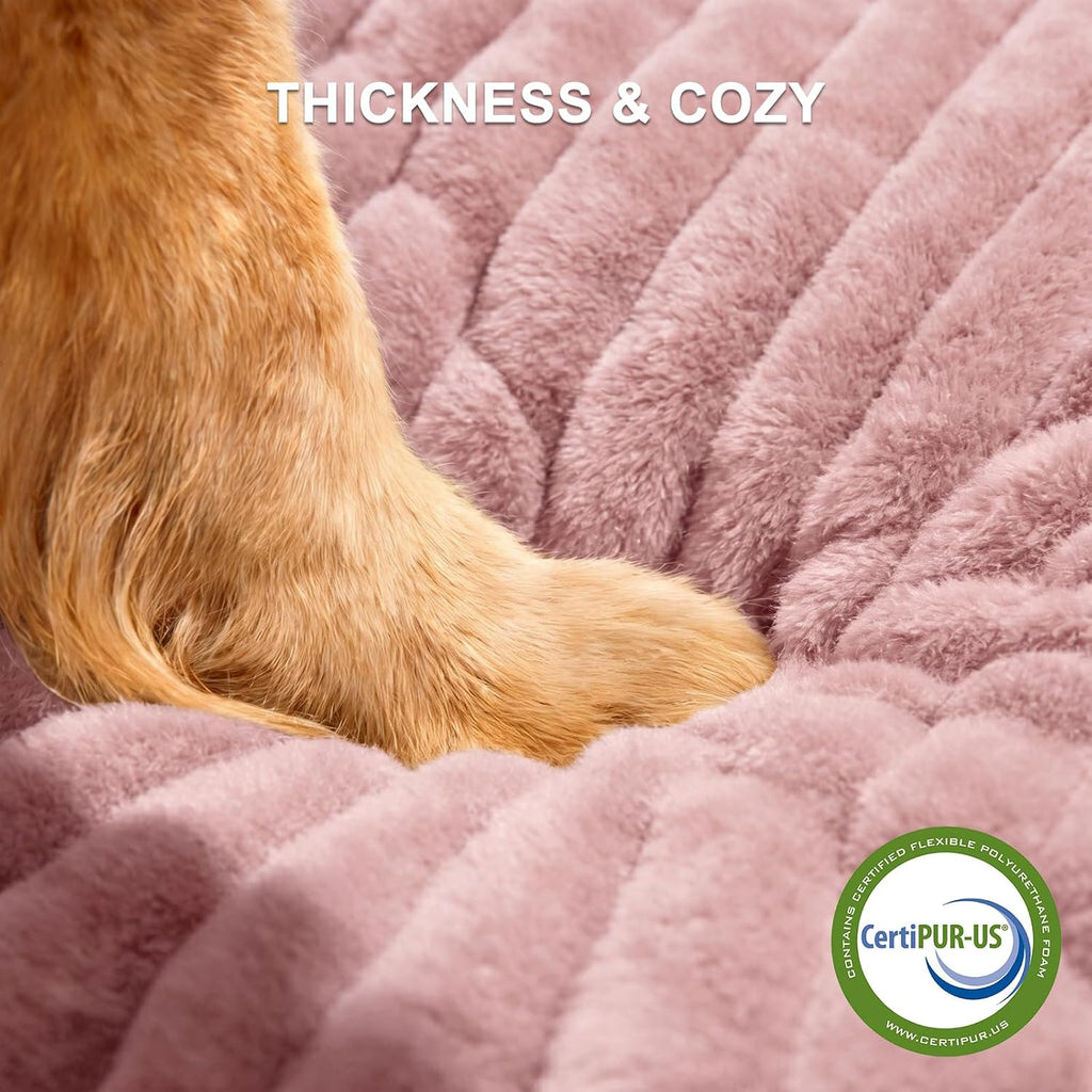 FURTIME Dog Bed for Small Medium Dog, Washable Orthopedic Pet Bed with Removable Cover, Rectangle Soft Calming Sleeping Puppy Bed Durable Pet Cuddler with Anti-Slip Bottom
