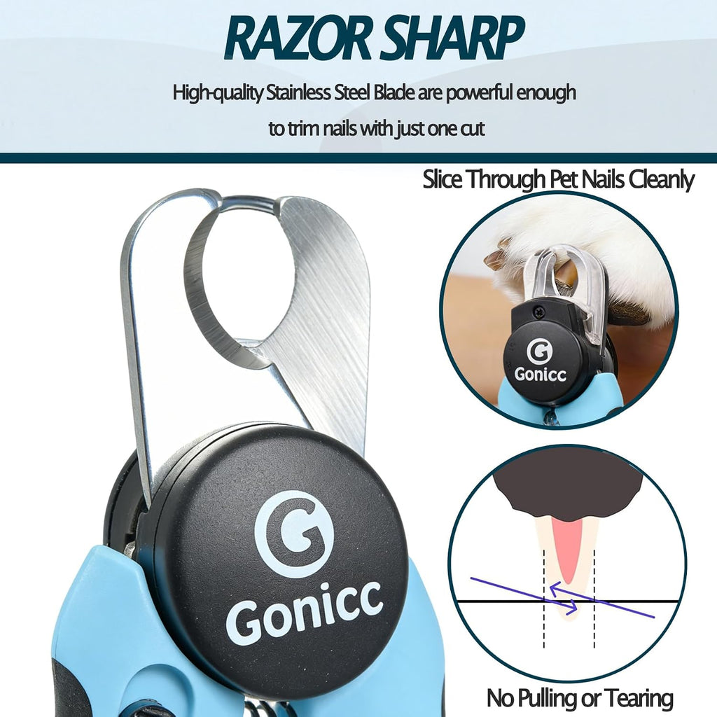gonicc LED Pet Nail Clippers for Dogs & Cats