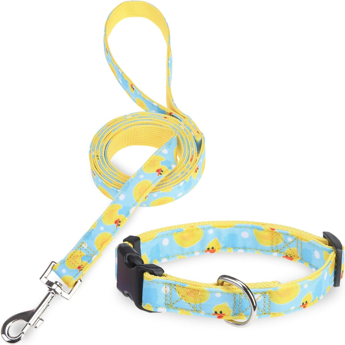 Dog Collar and Leash Set, Adjustable Pet Collars with 5FT Leash