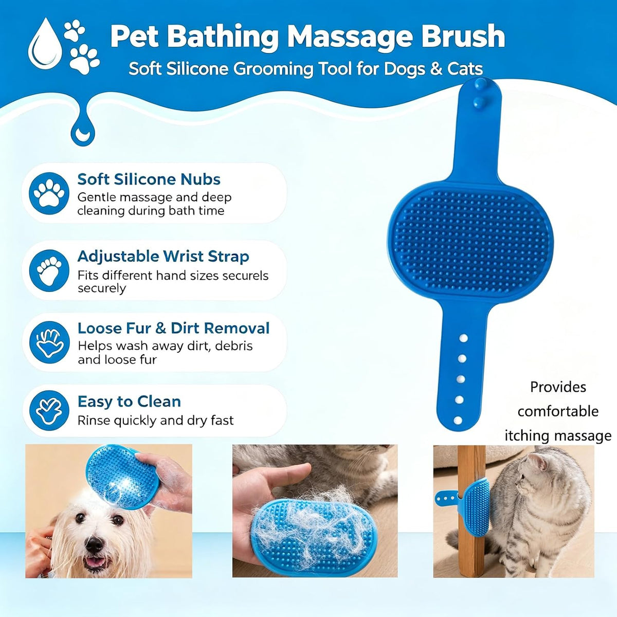 Dog Brush for Shedding,Pet Slicker Hair Brush Kit in One Bag 8 PCS