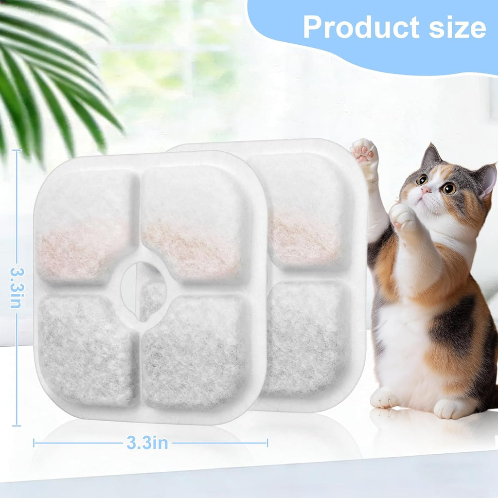 Cat Fountain Replacement Filters, 26+2 Pack, Compatible with Catit Pixi