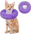 BRKURLEG Cat Recovery Collar, Soft Cat Cones, Purple, M