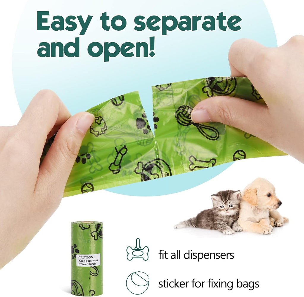 1080PCS Dog Poop Bags Bulk– Strong Leakproof for Clean Hands | Scented Dog Waste Bags Refill Rolls with Strong Seams for Daily Walks Outdoor Cleanup and Multi-Dog Homes - Green