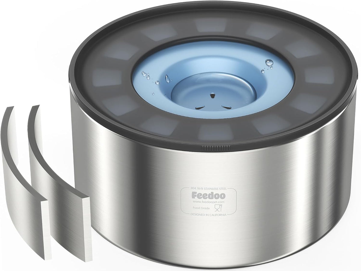 Feedoo 1.5 Gallon No Spill Dog Water Bowl, Double-Wall Stainless Steel