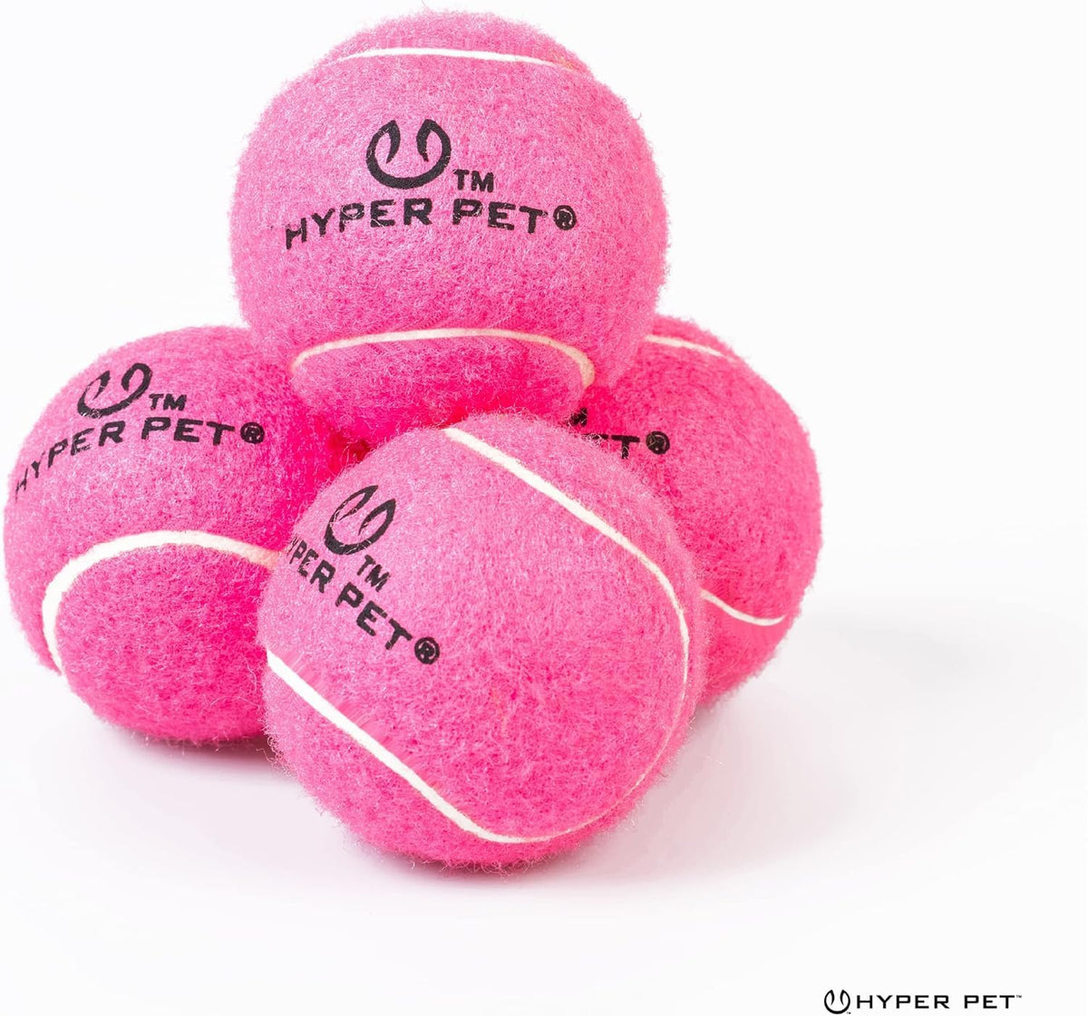 Hyper Pet Mini Extra Small Tennis Balls for Dogs, 1.75 Inch, 4 Pack, Pink | Safe interactive playthings for exercise and training, works with the K9 Kannon launcher, keeps little pups active daily