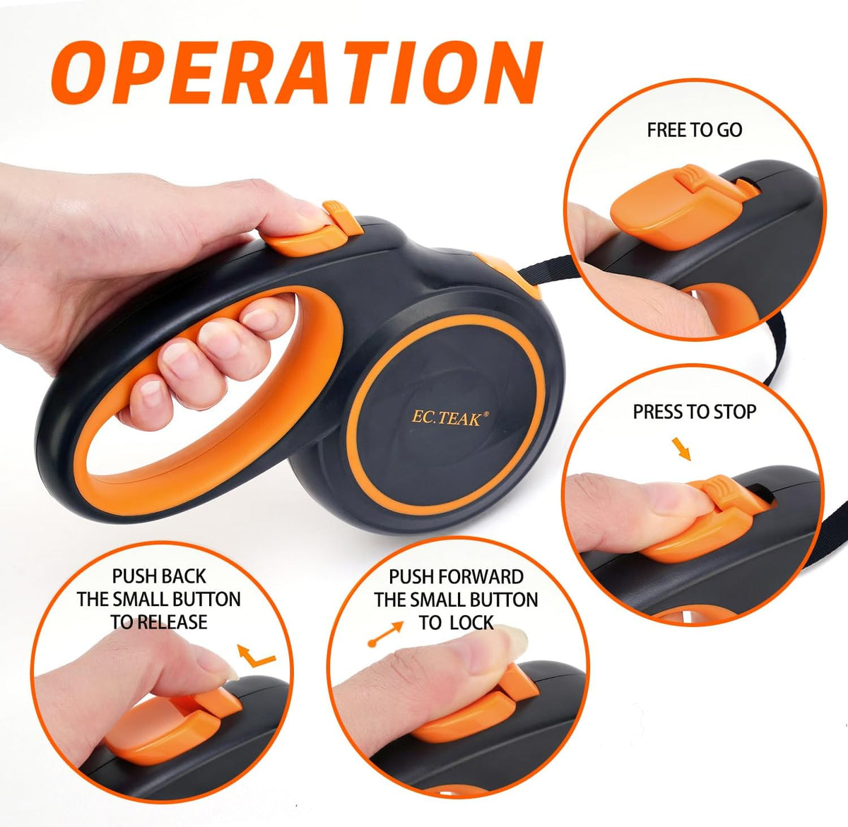 Retractable Dog Leash16 FT Tape for Small/Medium/Large Dogs up to 110 lbs