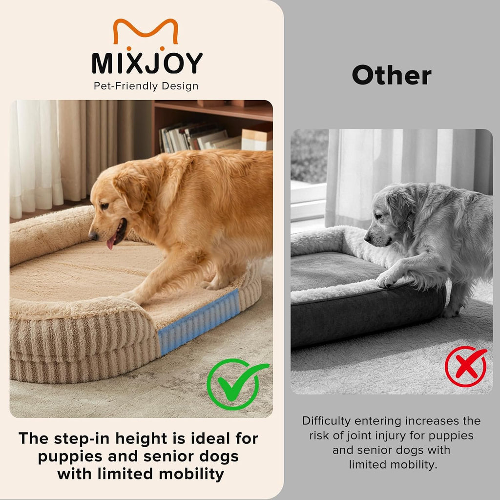 MIXJOY Orthopedic Dog Beds Large Sized Dog,Washable XXL Large Dog Bed,48"