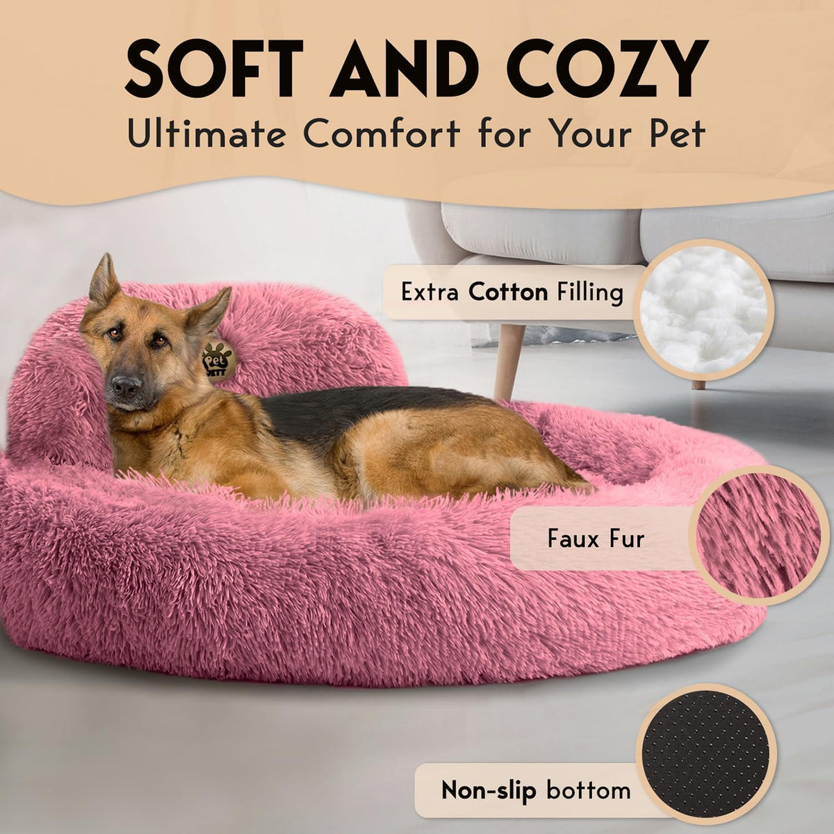XL Dog Beds for Large Sized Dog - 45'' Extra Large Dog Bed, Washable, Soft