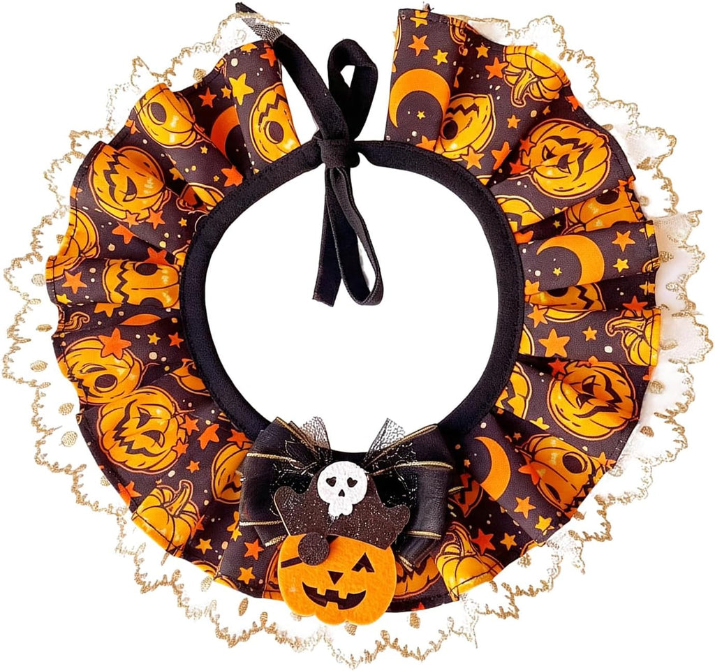 Cat Halloween Pumpkin Costume Set, Funny Halloween Outfit for Cats & Puppy