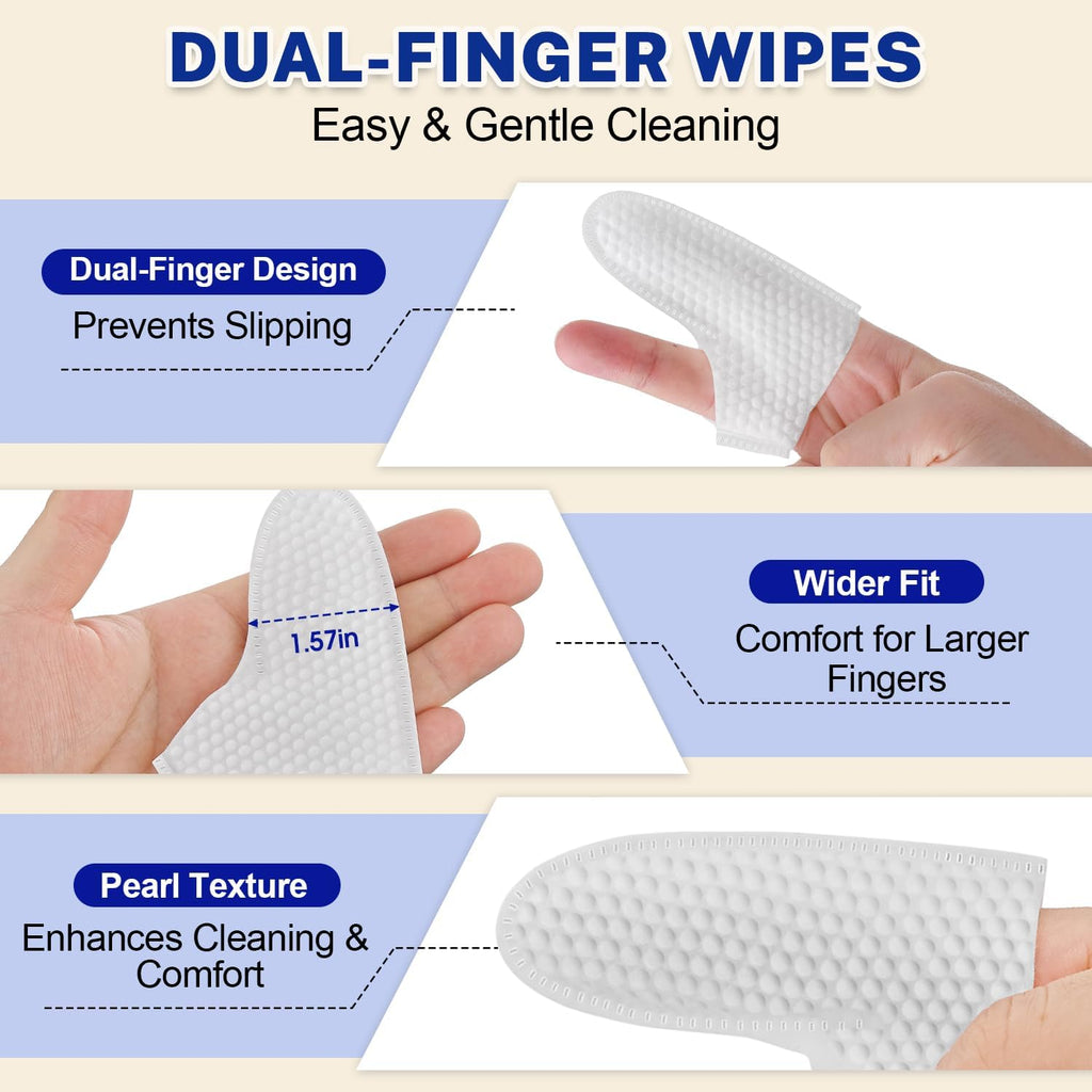 Cat Chin Wipes, Dual-Finger Cleaning Pads, Unscented, 60 Count