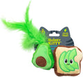 Quirky Kitty Avocado Toast Catnip Plush Cat Toy, Pack of 2, Soft and Safe