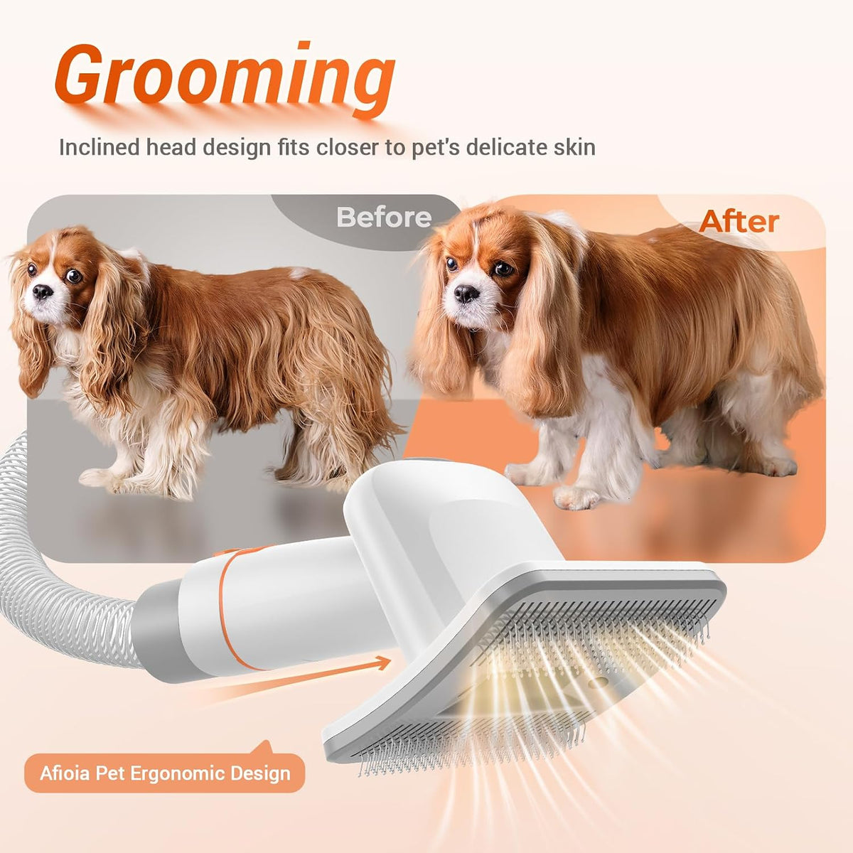 Afloia Dog Brush Vacuum Attachment for Dogs and Cats