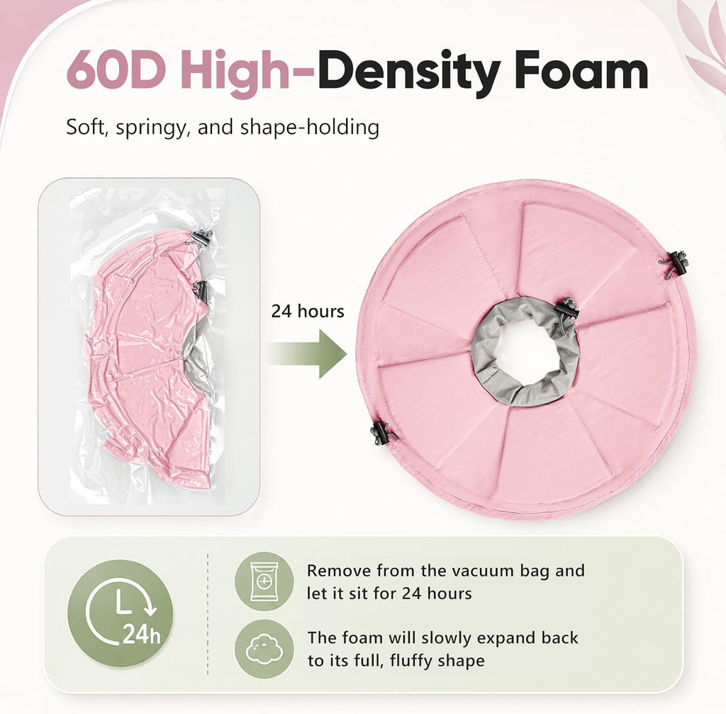 Cat Cone Collar Soft, Adjustable Elizabethan Collar for Cats to Stop Licking, Comfortable Lightweight Kitten Cone for Wound Healing and Surgery Recovery,Pink,M