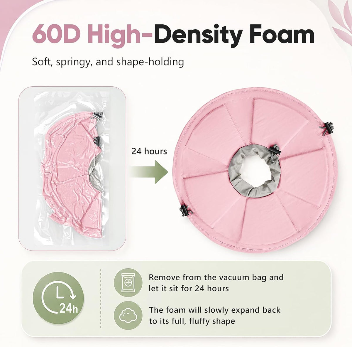 Cat Cone Collar Soft, Adjustable Elizabethan Collar for Cats to Stop Licking, Comfortable Lightweight Kitten Cone for Wound Healing and Surgery Recovery,Pink,M