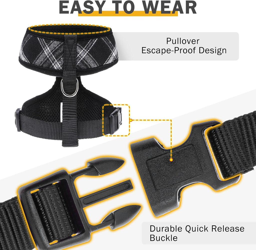 SCENEREAL No Pull Dog Harness and Leash Set Small Medium Sized Dog