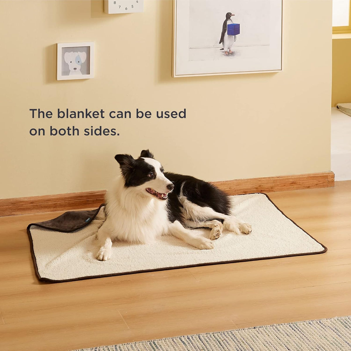 Bedsure Waterproof Dog Blankets for Large Dogs Sherpa Fleece Throw, 40X50