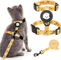 BINGPET Cat Harness with Airtag Holder, Escape Proof for Walking Outdoor