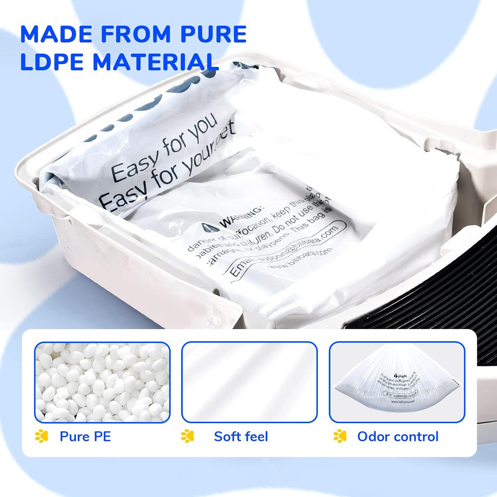 Litter Box Liner Bag Compatible with Cat litter Box Robots 3 and 4, 120 Pack - Extra Thick Waste Bags for Self-Cleaning Pet Kitty Litter Box Drawer Liners, 9-11 Gallons Kitchen Trash Bags