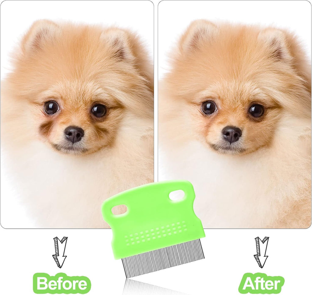 Boao 5 Pcs Dog Eye Comb Tear Stain Remover Grooming, Green, Black