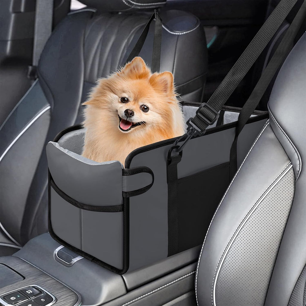 Portable Dog Car Seat for Small Dogs, Puppy Car Seat, Grey