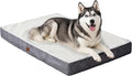 EGOHOME Comfort Orthopedic Egg-Crate Foam Flat Dog Bed, Beige, 41x27