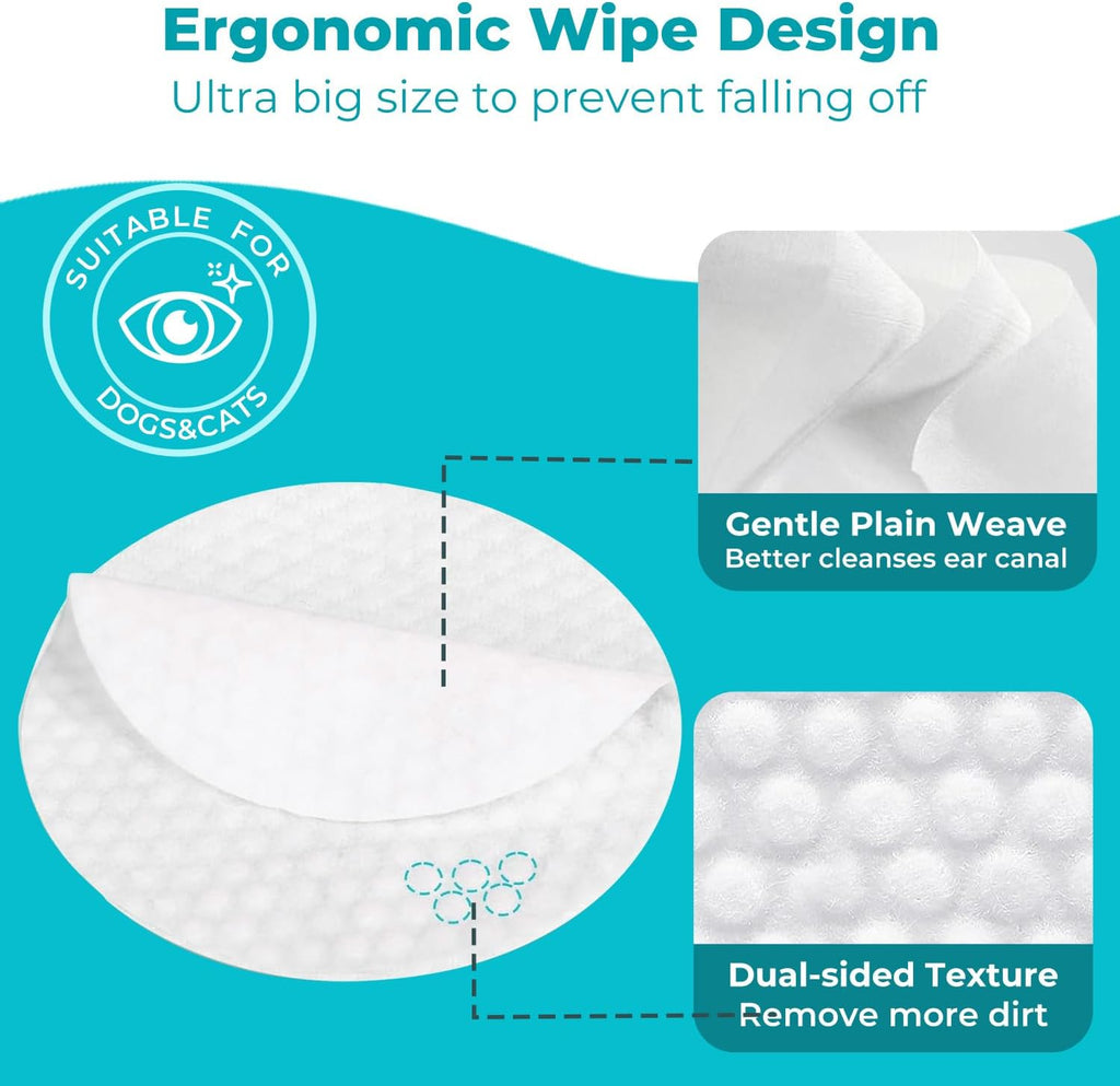 Gentle Pet Eye Wipes, Tear Stain Remover for Cats and Dogs