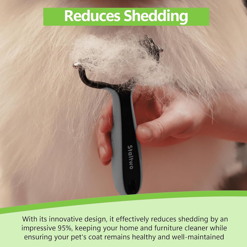 Staltwo Deshedding Dog Brush, Deshedding Undercoat Brush for Dog&Cat