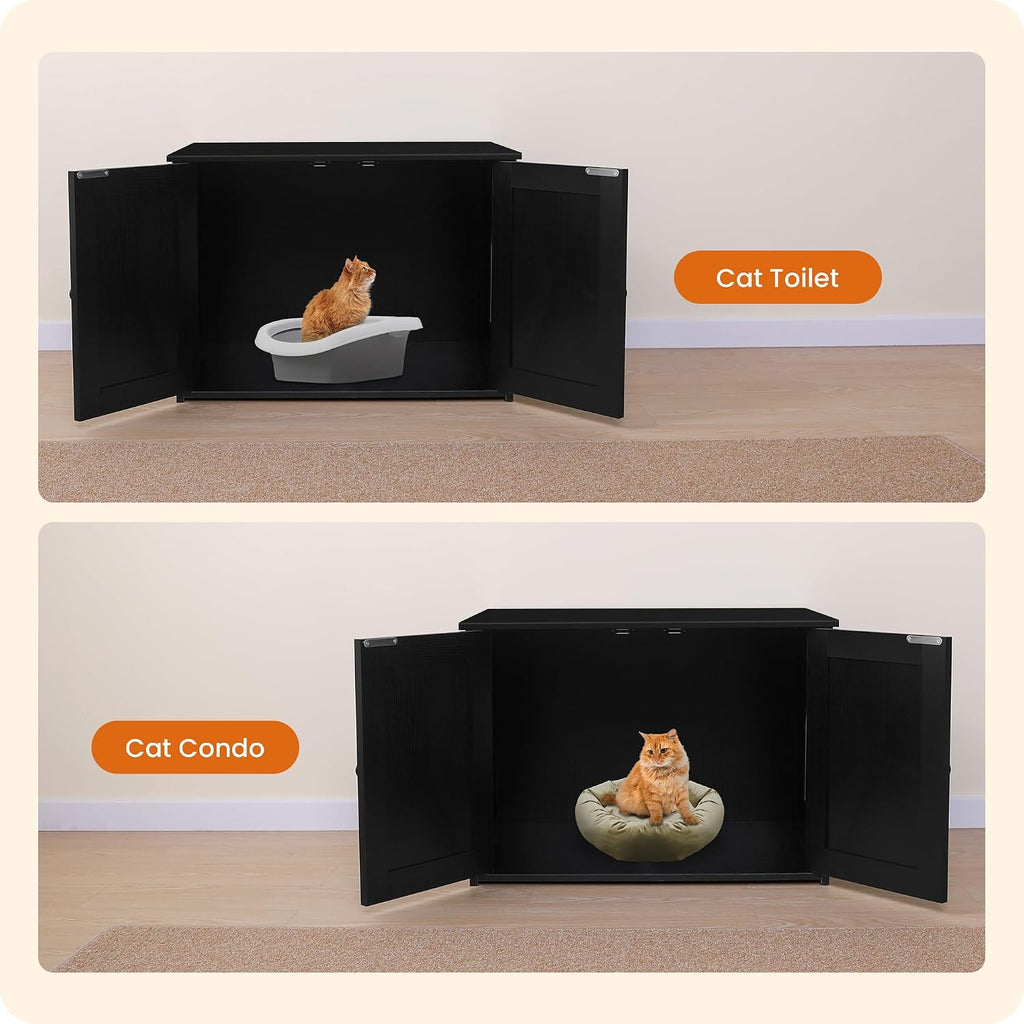 Dwanton Cat Litter Box Enclosure, Hidden Litter Box Furniture, 27.6 Inches
