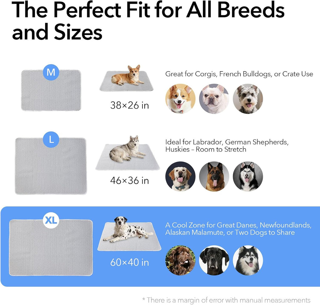 Giant Dog Mat 60"x40", Washable Waterproof Non-Slip Thin Pad, XL
