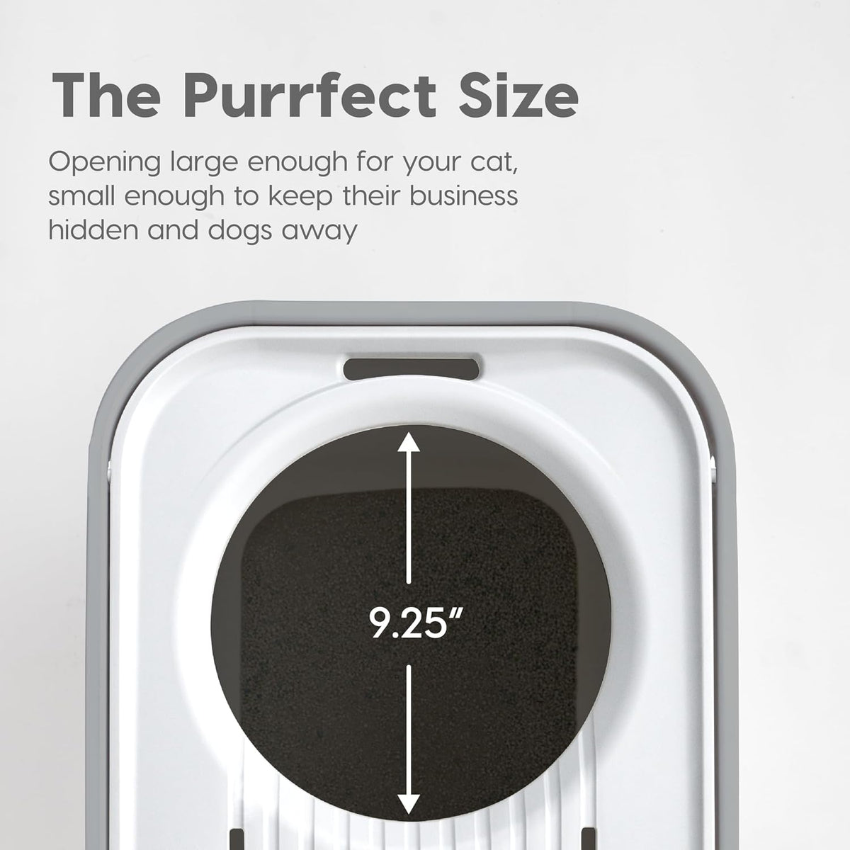 IRIS USA Large Top Entry Cat Litter Box, Hooded Privacy, Gray/White | Multi-Cat Households, Enclosed Top Access, Mess Containment System, Protected Interior, Reduced Tracking, Odor Trapping