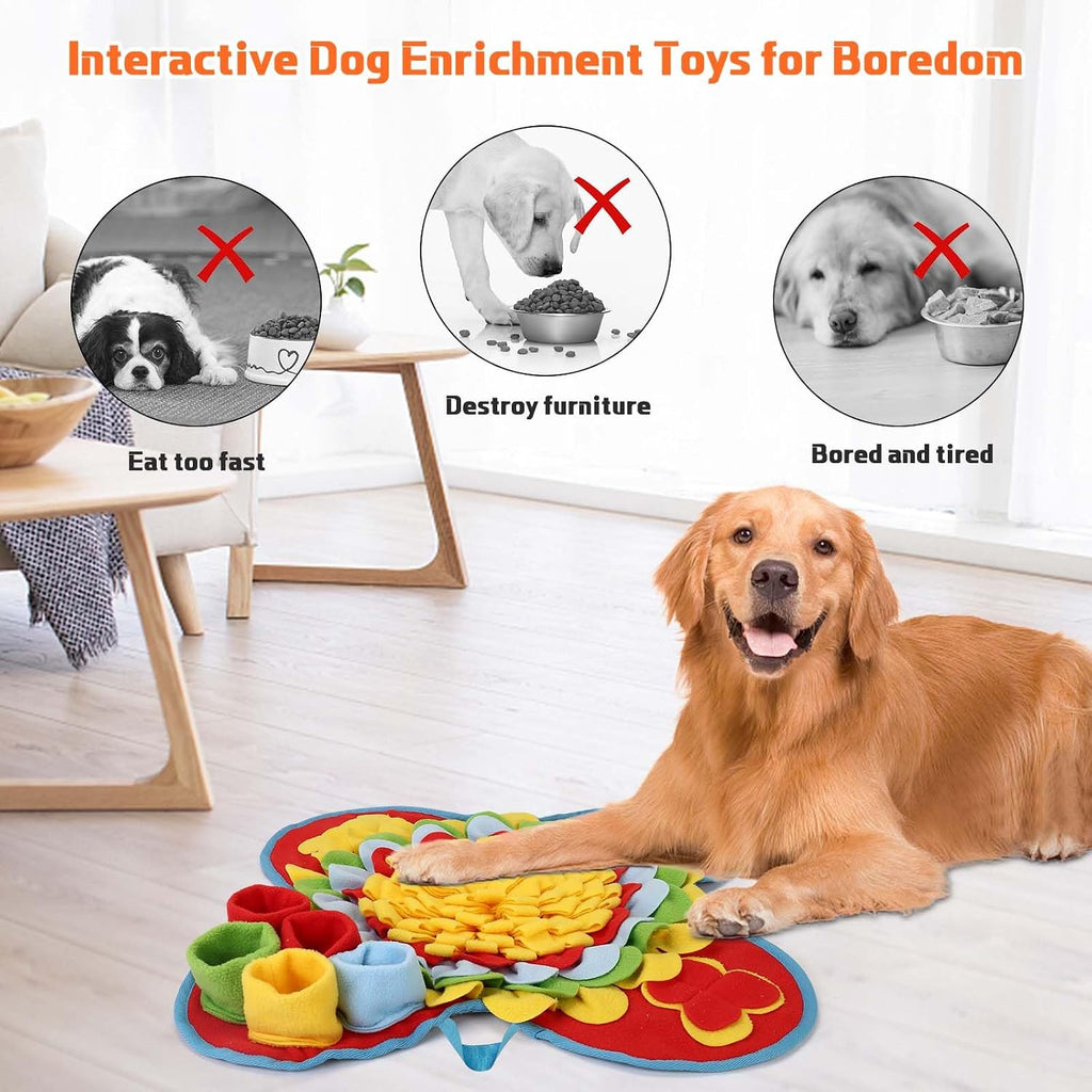 Snuffle Mat for Small Medium Dogs Nose Smell Training, Muilticolor