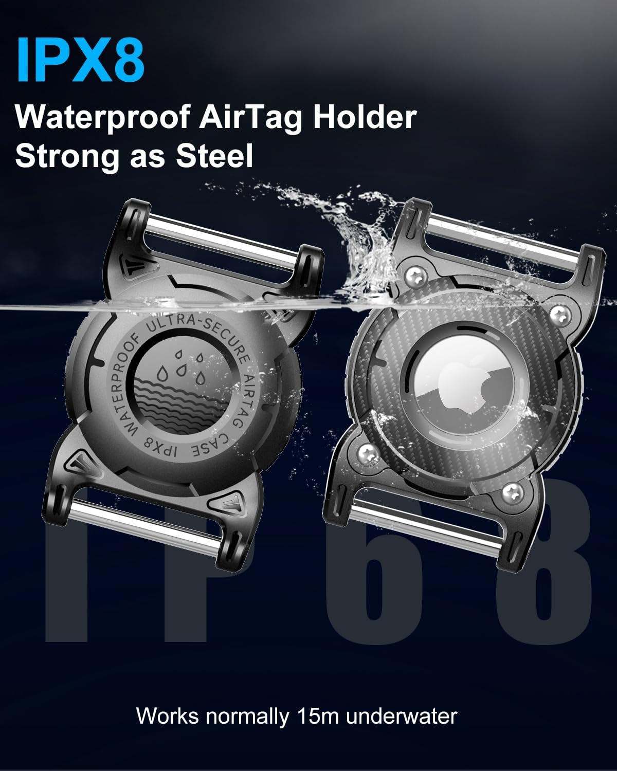 ONEONTA for Airtag Dog Collar Holder 4 Pack | Airtag Dog Waterproof - Airtag Holder for Dog Collar with Removable Metal Loop, Sturdy TPU,Lightweight,Compact Size,Fit 1" Width Collar,Airtag 1st,2nd Gen