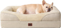 EHEYCIGA Orthopedic Dog Bed for Medium Dog, Memory Foam Dog Couch, Beige