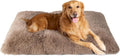 EHEYCIGA Fluffy Dog Crate Bed, Plush Extra Large Dog Pillow, Camel
