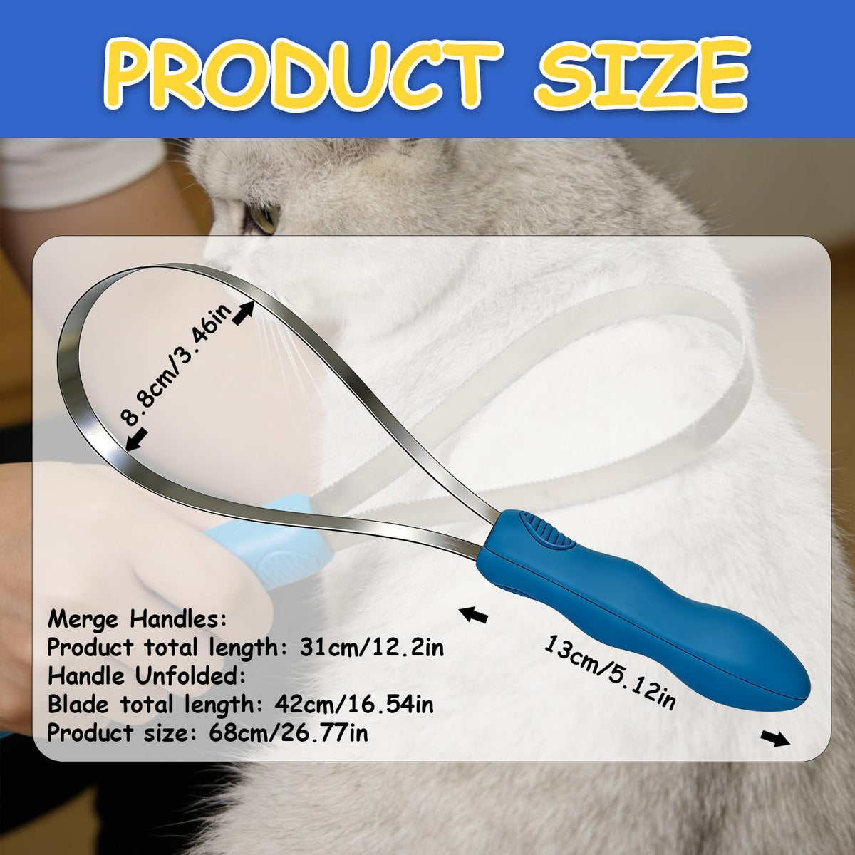 Deshedding Tool Grooming Brush for Horse Dog Cat(Single Loop)